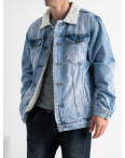 0515 Long Li джинсовая куртка на меху мужская голубая котоновая (6 ед. размеры: S.M.L.XL.2XL.3XL): артикул 1130560