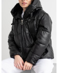8621-1 ЧЕРНАЯ Yijinmu куртка зефирка из экокожи (3 ед. размеры: M.L.XL): артикул 1130659