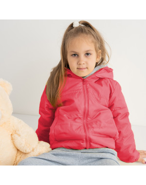 2857-3 КРАСНАЯ куртка детская на девочку от 4-х до 8-ми лет (5 ед. размеры: 98.104.110.116.122)