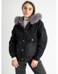 1520 СЕРЫЙ МЕХ джинсовая куртка женская с незначительным дефектом (2 ед. размеры: M.L): артикул 1130789