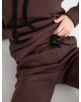 0630-9 5'th Avenue ТЕМНО-КОРИЧНЕВЫЙ женский спортивный костюм из турецкой трехнитки на флисе (3 ед.размеры: 42.44.46): артикул 1130962