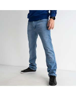 8611 ГОЛУБЫЕ Goodavina ПОЛУБАТАЛЬНЫЕ джинсы мужские стрейчевые на флисе ( 8 ед. размеры: 32.33/2.34/2.36/2.38)