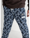17059-15 синие рябые мужские спортивные штаны (флис, 4 ед. размеры полубатал: 48.50.52.54): артикул 1131365