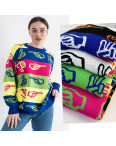 0185-8 МИКС ЦВЕТОВ свитер женский oversize (2 ед.размер: универсал 44-48): артикул 1132168