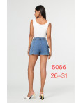 5066# голубые женские шорты-юбка (New Jeans, стрейч, 6 ед, размеры норма: 26-31) выдача на следующий день: артикул 1161119