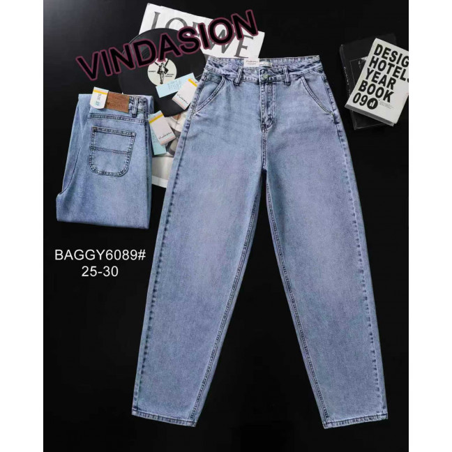 6089# голубые женские джинсы vindasion (стрейч-коттон, 6 ед. размеры норма: 25-30) выдача на следующий день Джинсы: артикул 1160747