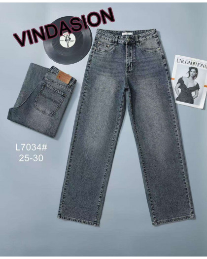 7034# серые женские джинсы (Vindasion, стрейч-коттон, 6 ед, размеры норма: 25-30) выдача на следующий день Vindasion