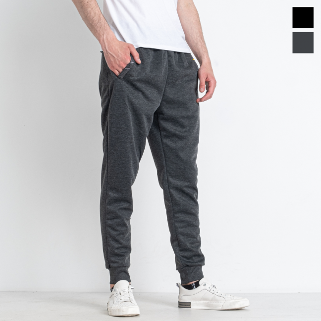 41622 черные и серые мужские спортивные штаны (EMA, двунитка, 6 ед. размеры норма: M-4XL) EMA: артикул 1146361