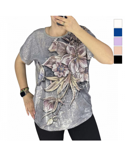 3182-99* микс расцветок женская футболка (LEVISHA, oversize, 65% полиэстер, 35% коттон, 6 ед. универсальный батальный размер: 52-56) выдача на следующий день LeVisha