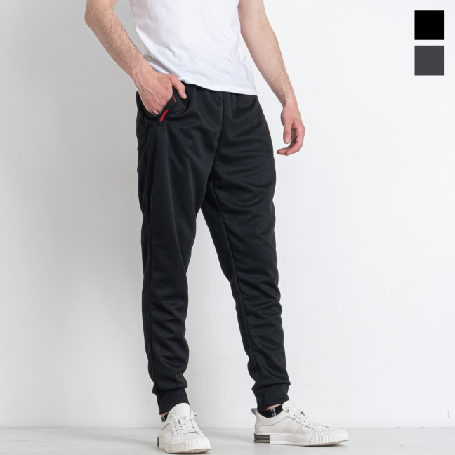 41621 черные и серые мужские спортивные штаны (EMA, двунитка, 6 ед. размеры норма: M-4XL) EMA: артикул 1146362
