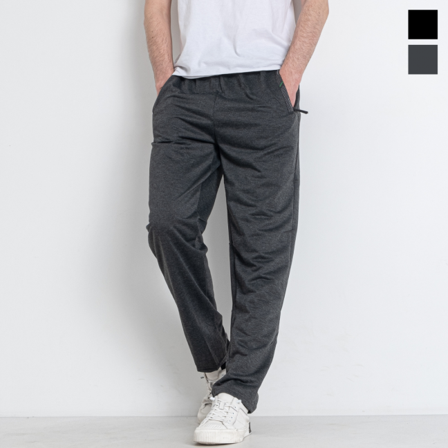 41291 черные и серые мужские спортивные штаны (DUNAUONE, двунитка, 6 ед. размеры норма: M-4XL) Dunauone: артикул 1146363