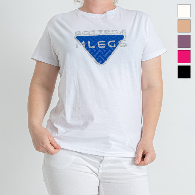 52104 микс расцветок женская футболка (6 ед. универсальный полубатальный размер: 48-52) Nana: артикул 1146966
