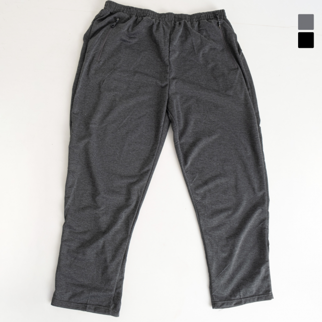 41392 черные и серые мужские спортивные штаны (DUNAUONE, двунитка, 6 ед. размеры батал: 5XL. 6XL. 7XL. 8XL, размеры дублируются) Dunauone: артикул 1143722