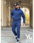 1008-94 синий мужской спортивный костюм (YOLA, флис, 4 ед. размеры норма: M. L. XL. 2XL): артикул 1148544