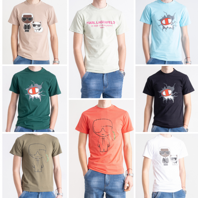 6789 микс моделей и расцветок мужская футболка (20 ед. размеры норма: S. M. L. XL. 2XL) Футболка: артикул 1143219