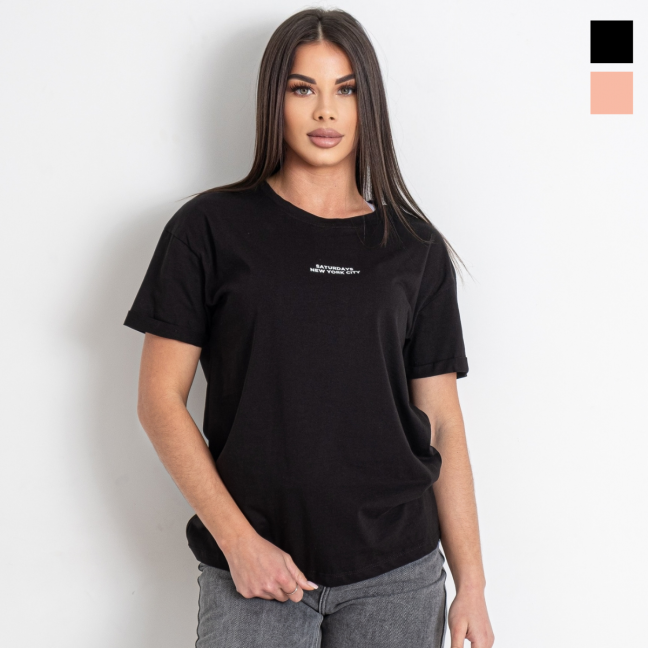 50111 черная и персиковая женская футболка (MINIMAL, 5 ед. размеры на бирках S. M, соответствуют универсальному S-M) Minimal: артикул 1144658