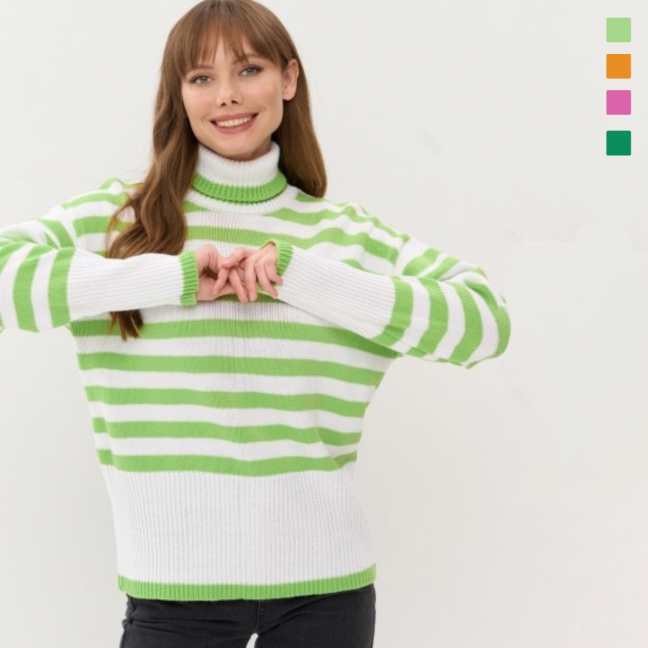 3346 микс расцветок женский свитер (oversize, 5 ед. один универсальный размер: 48-50) Свитер: артикул 1141428
