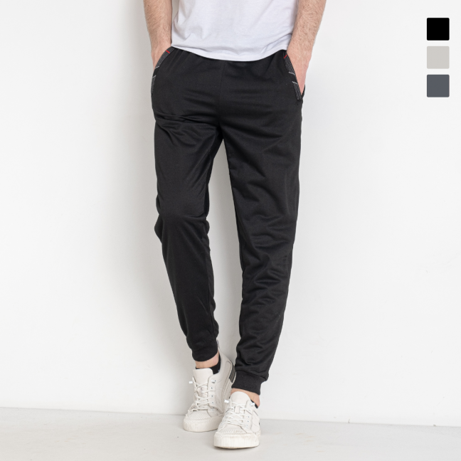 41386 три цвета мужские спортивные штаны (DUNAUONE, двунитка, 6 ед. размеры полубатал: L. XL. XL. 2XL. 3XL. 4XL)    Dunauone: артикул 1143876