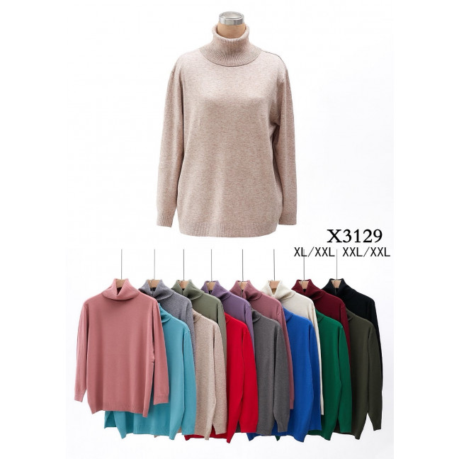 3129  микс цветов женский свитер (5 ед, размеры полубатал: xl-2xl) Свитер: артикул 1158091