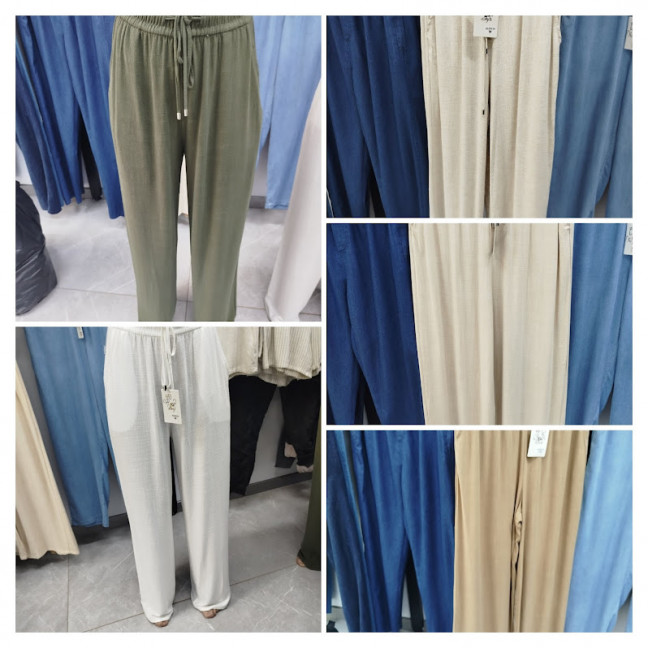 0952# выбор цвета женские брюки (лен, 5 ед, размеры батал: 3XL-7XL) выдача на следующий день Брюки: артикул 1161833