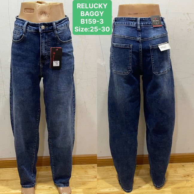 0159-3 # синие женские джинсы (Relucky, стрейч коттон, 6 ед, размеры норма: 25-30) выдача на следующий день Relucky: артикул 1164376