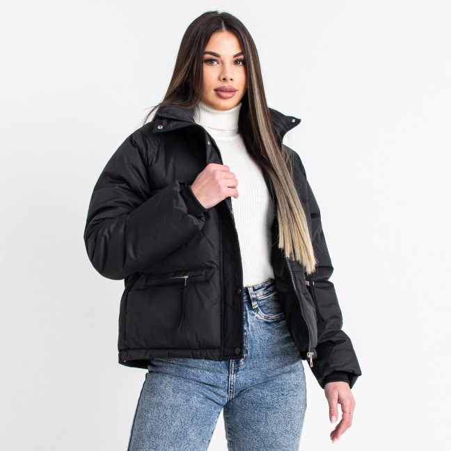 0615-1* черная женская куртка (синтепон, 5 ед. размеры норма: M. L. XL. 2XL, один размер дублируется) выдача на следующий день Куртка: артикул 1142209