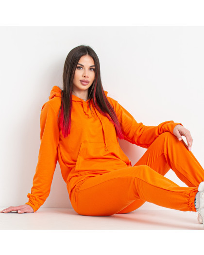 9991-8 оранжевый женский спортивный костюм (двунитка, 4 ед. размеры норма: M-2XL) Спортивный костюм