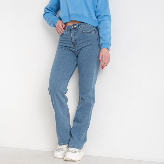 0410-2022-2 синие женские джинсы (стрейчевые, 8 ед. размеры батал: 34. 36. 36. 38. 38. 40. 42. 44) Джинсы: артикул 1144399