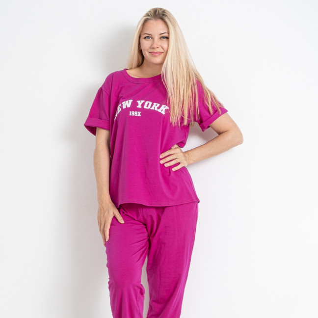 0177-35 лиловый женский спортивный костюм (футболка + штаны) (5'TH AVENUE, 3 ед. размеры батал: 54. 56. 58) 5`th Avenue: артикул 1146547