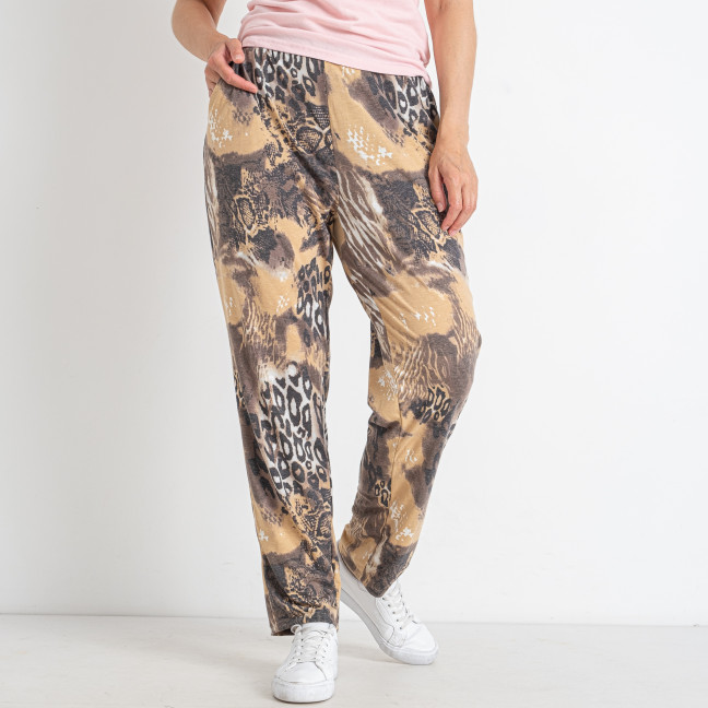 1102-9 леопардовые женские брюки (5 ед. размеры батал: 2XL. 3XL. 4XL. 5XL. 6XL) Брюки: артикул 1146564