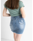 3041 New Jeans джинсовая юбка женская голубая стрейчевая (6 ед.размеры: 25.26.27.28.29.30): артикул 1134226