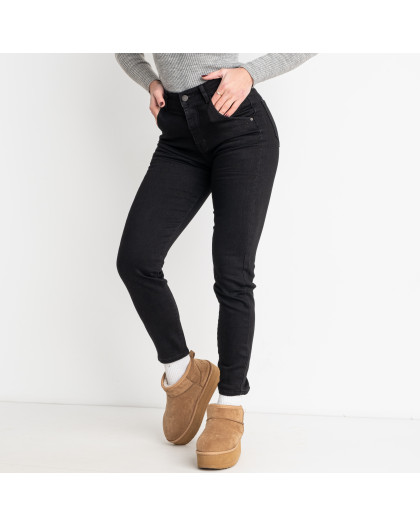 3021 черные женские джинсы (LANLANIEE, байка, 6 ед. размеры норма: 25. 26. 27. 28. 29. 30)  LANLANIEE