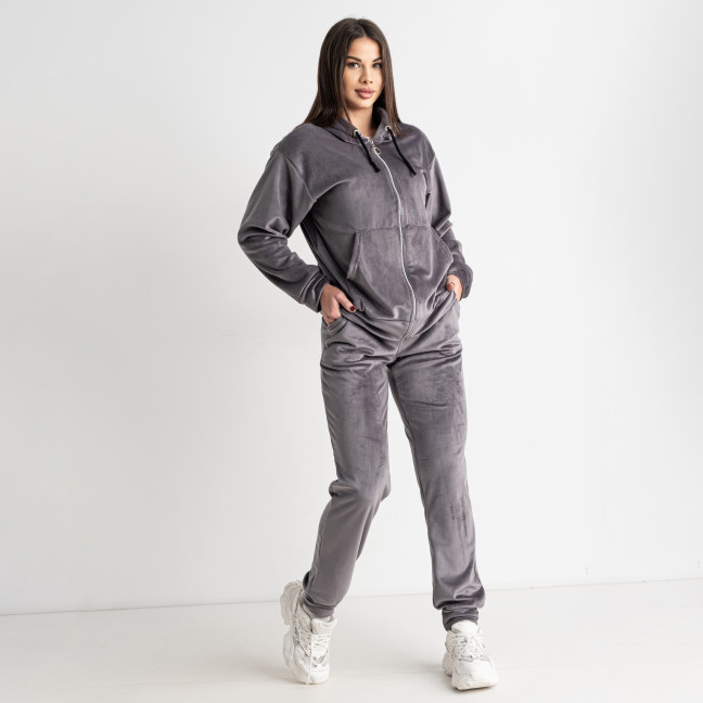 0621-66 серый женский спортивный костюм (5'TH AVENUE, зимний велюр, 3 ед. размеры норма: 42. 44. 46) 5`th Avenue: артикул 1140856