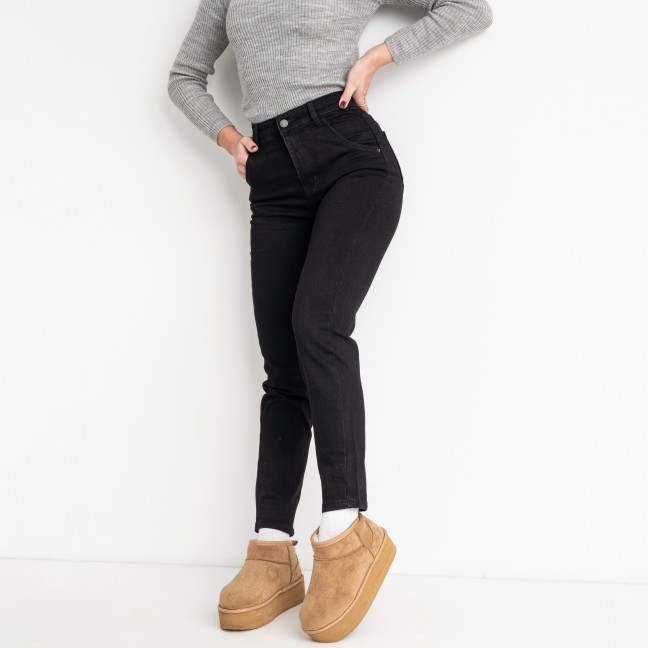 3022 черные женские джинсы (LANLANIEE, байка, 6 ед. размеры норма: 25. 26. 27. 28. 29. 30)  LANLANIEE: артикул 1140863