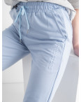 0014-3 ГОЛУБЫЕ X&D спортивные брюки женские из двунитки ( 6 ед. размеры : S.M.L.XL.2XL.3XL): артикул 1128701