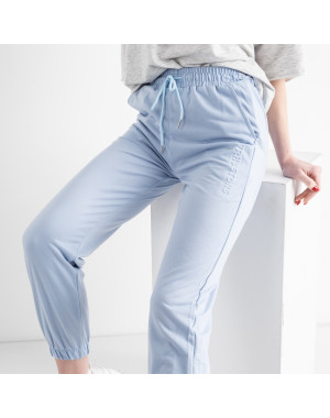 0014-3 ГОЛУБЫЕ X&D спортивные брюки женские из двунитки ( 6 ед. размеры : S.M.L.XL.2XL.3XL)