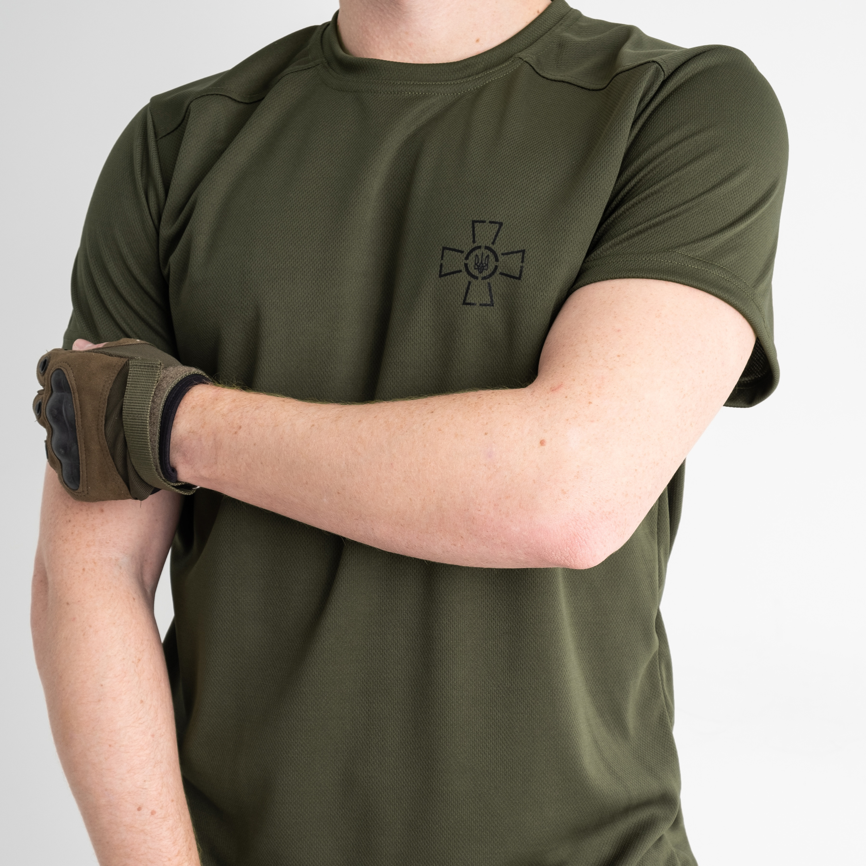 2566-7 ХАКИ футболка мужская с принтом ВСУ (5 ед.размеры: M.L.XL.2XL.3XL)
