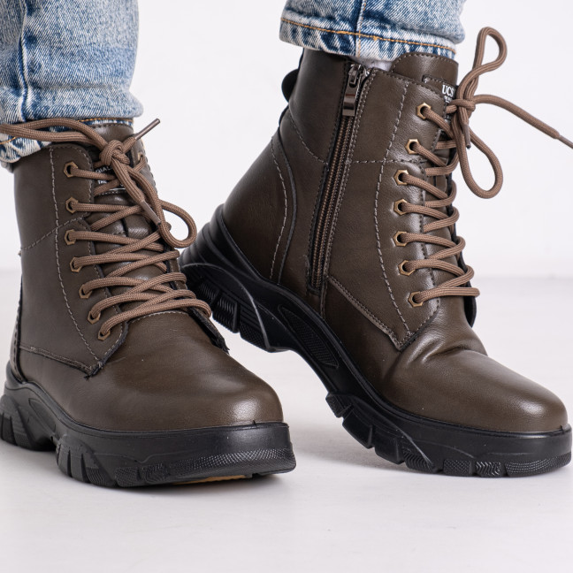 3012-636 размер 36 коричневые женские ботинки (мех, экокожа хорошего качества, коробка в комплекте) Ботинки: артикул 1142284