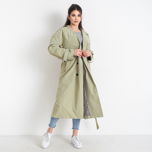7560-72 один универсальный размер 44-50 зеленое женское пальто (удлиненное) Пальто: артикул 1144434