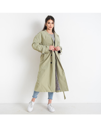 7560-72 один универсальный размер 44-50 зеленое женское пальто (удлиненное) Пальто