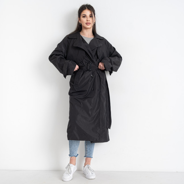 7560-1 один универсальный размер 44-50 черное женское пальто (удлиненное) Пальто: артикул 1144432