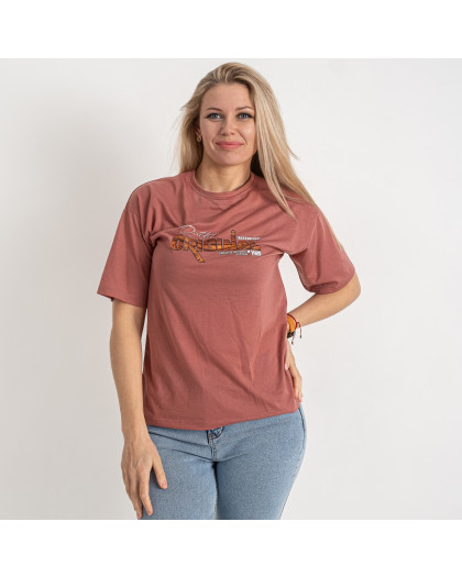 12074-33* фрезовая женская футболка (oversize, стрейч-коттон, 4 ед. размеры норма: S. M. L. XL) выдача на следующий день Футболка