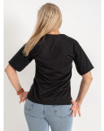 12073-1* черная женская футболка (oversize, стрейч-коттон, 4 ед. размеры норма: S. M. L. XL) выдача на следующий день: артикул 1144543