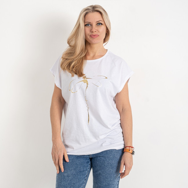 7616-10 белая женская футболка (HAZARD, 6 ед. размеры батал: 2XL. 2XL. 3XL. 3XL. 4XL. 4XL) Hazard: артикул 1144462