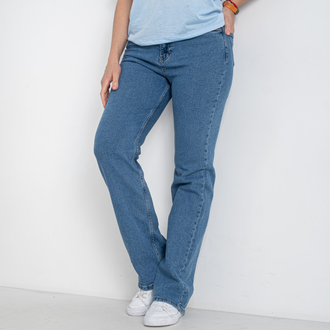 0410-2024-2 синие женские джинсы (стрейчевые, 8 ед. размеры батал: 42. 42. 44. 44. 46. 48. 50. 52) Real London: артикул 1144535