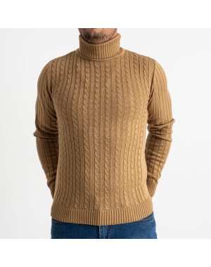0103-15 YIL-MAX СВЕТЛО-КОРИЧНЕВЫЙ свитер мужской машинная вязка (3 ед. размер: M.L.XL)