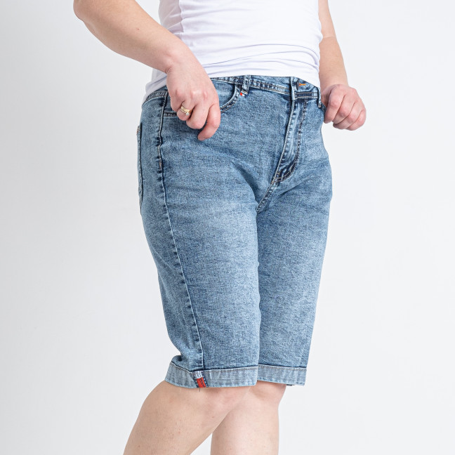 0535-2 голубые женские джинсовые шорты (RELUCKY, стрейчевые, 6 ед. размеры батал: 31. 32. 33. 34. 36. 38) Relucky: артикул 1146730