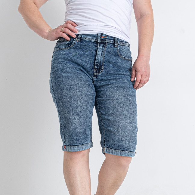 0531-22 синие женские джинсовые шорты (RELUCKY, стрейчевые, 2 ед. размеры супербатал: 38. 38) Relucky: артикул 1146734