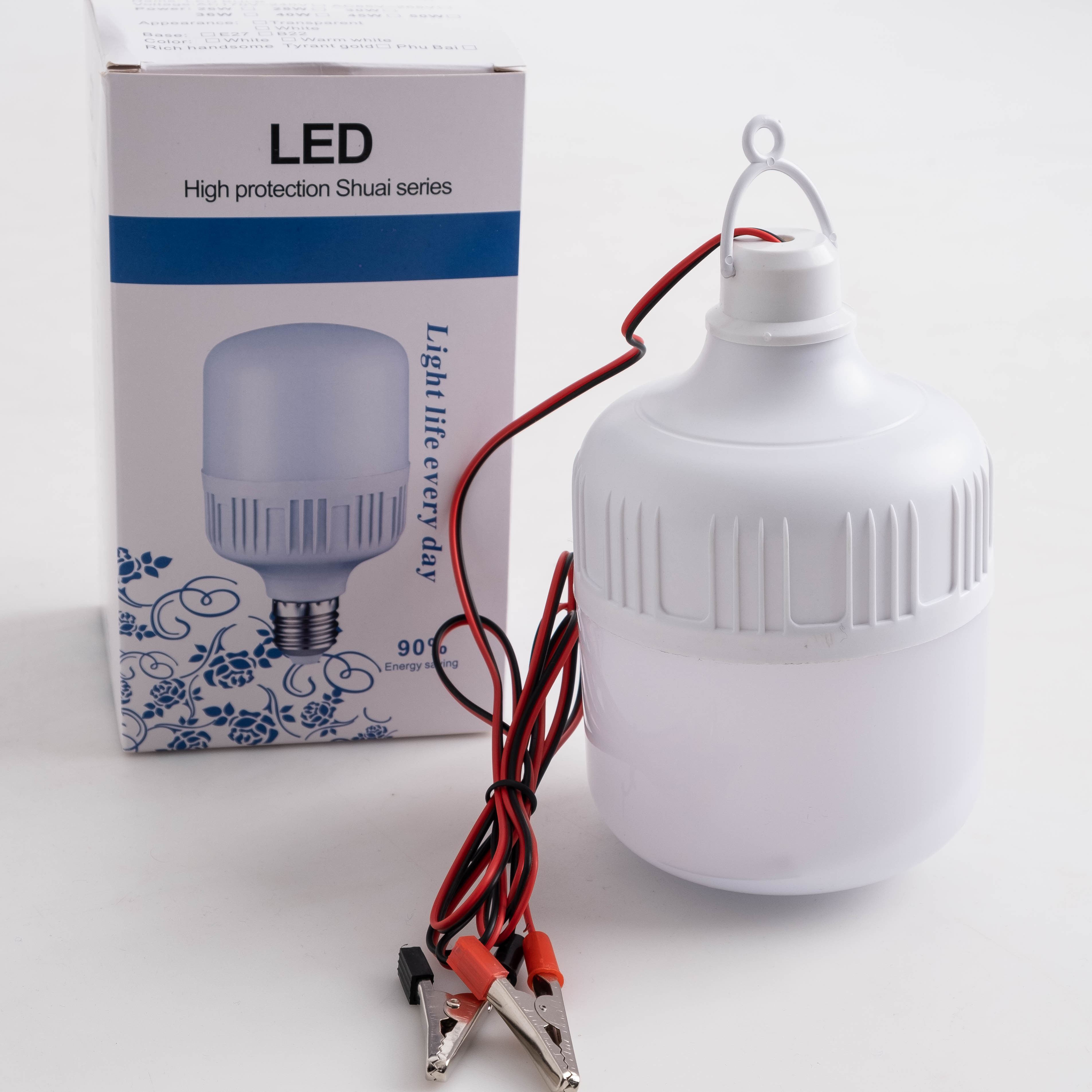 0090 светодиодная лампа с клемами для питания от аккумулятора 12V (1 ед.)