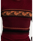 1068-5 Pamuk Park БОРДО свитер мужской машинная вязка (3 ед. размер: M.L.XL): артикул 1138492